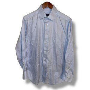 Blue David Donahue Trim Fit Dress Shirt Size M 16 32/33